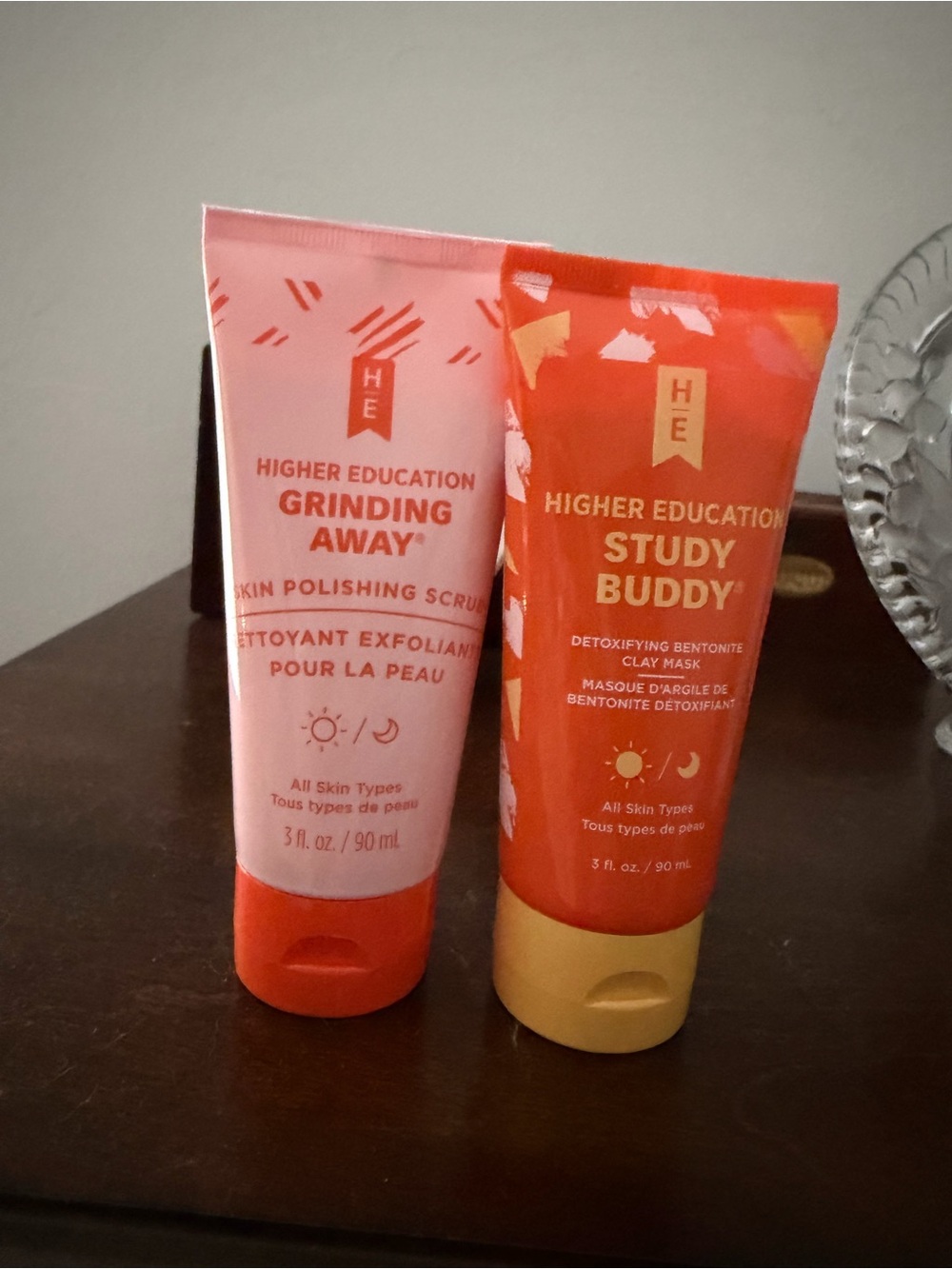 Higher Education DUO Study Buddy Detox Clay Mask & Grinding Away Scrub NEW